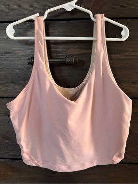 Til You Collapse Light Pink Scoop Sports Bralette